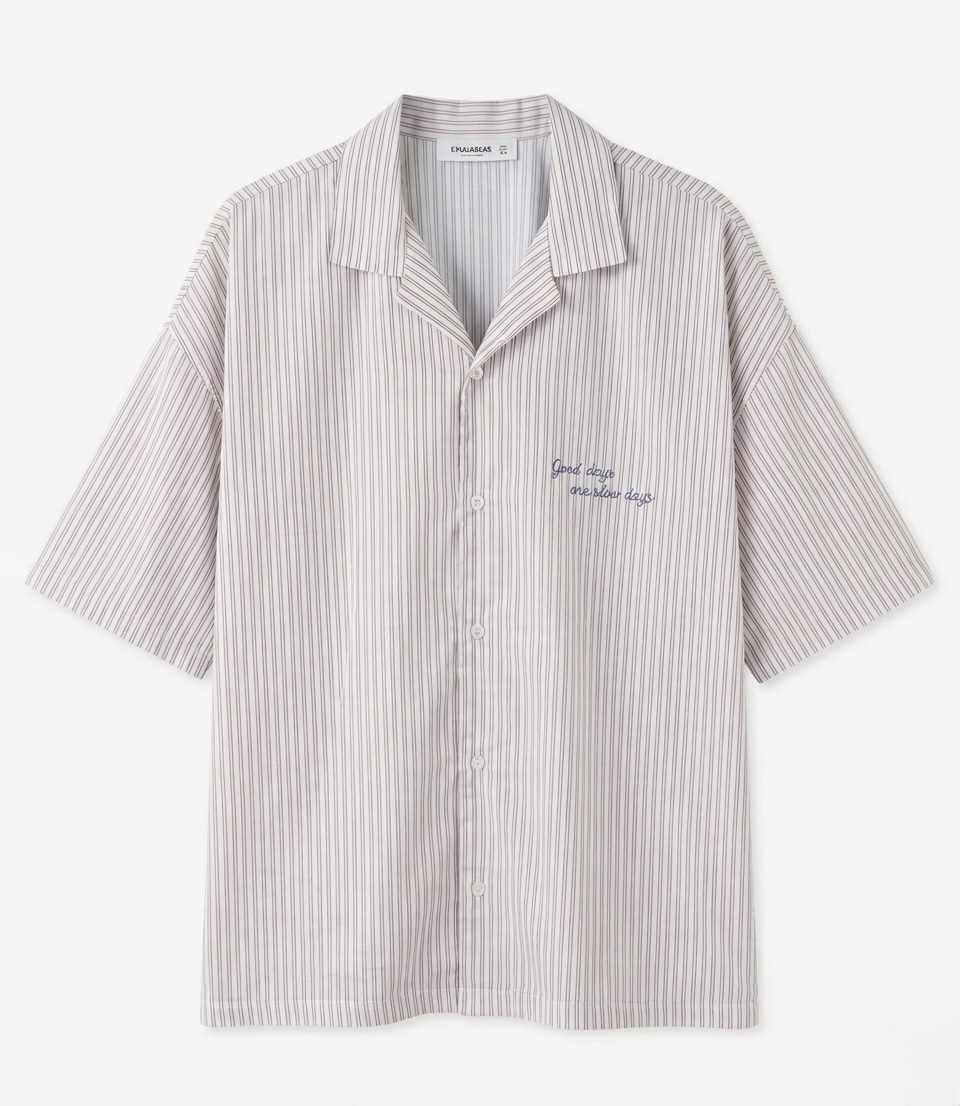 Boxy Fit Striped Shirt