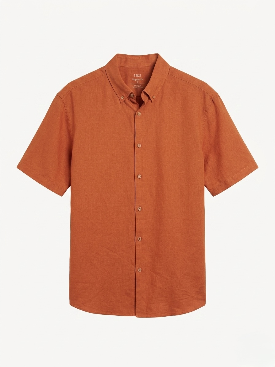 TEXTURED LINEN/COTTON SHIRT
