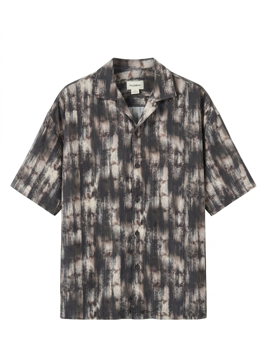 BOXY FIT WASHED PRINT SHIRT