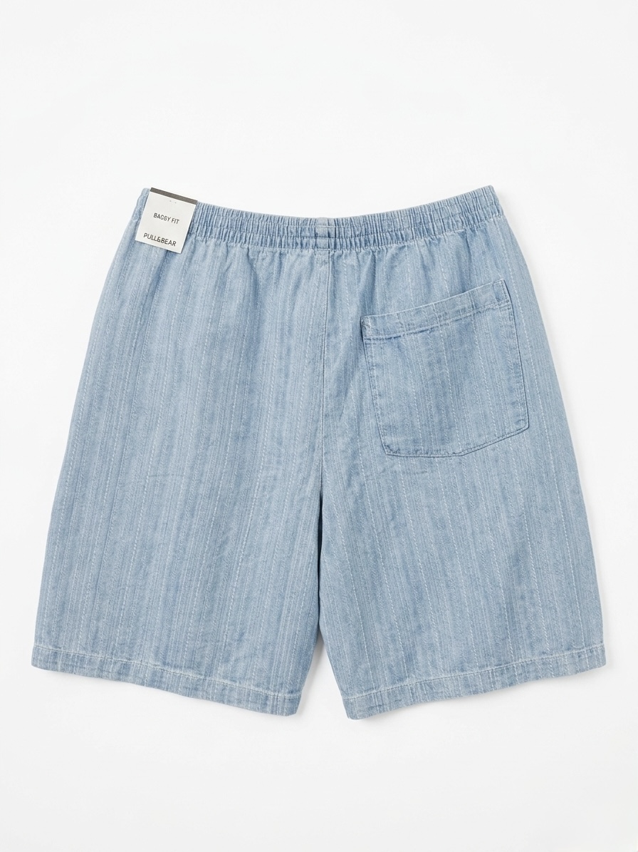 JACQUARD DENIM BERMUDA SHORTS — 3