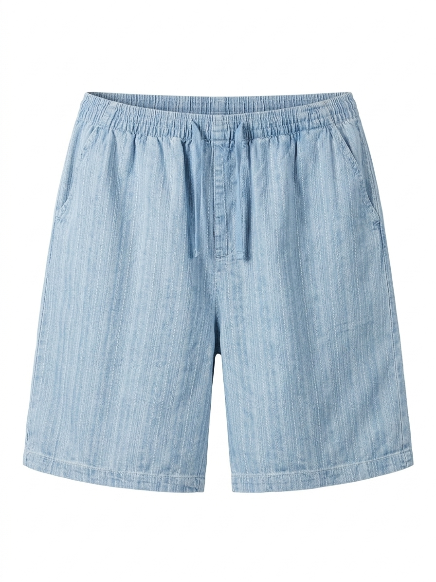 JACQUARD DENIM BERMUDA SHORTS