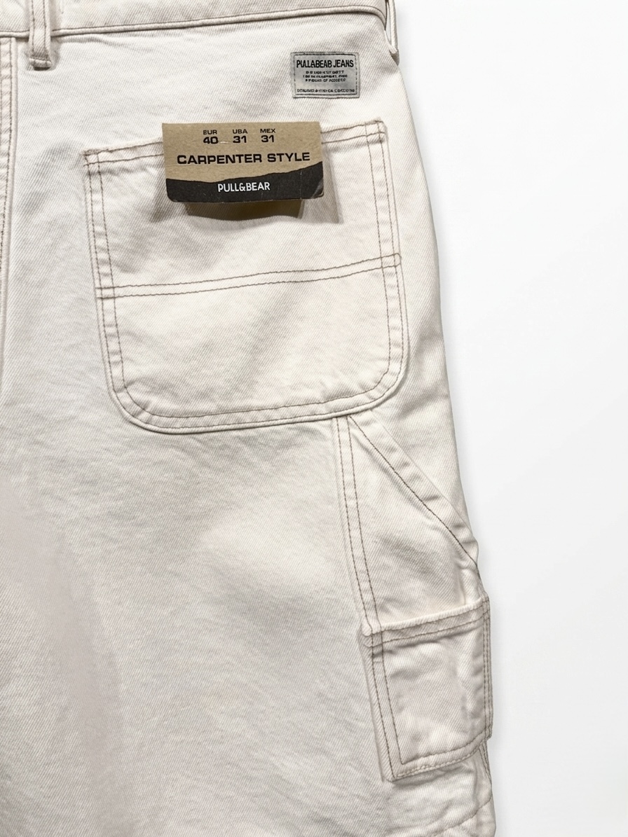 CARPENTER STYLE DENIM SHORTS — 3