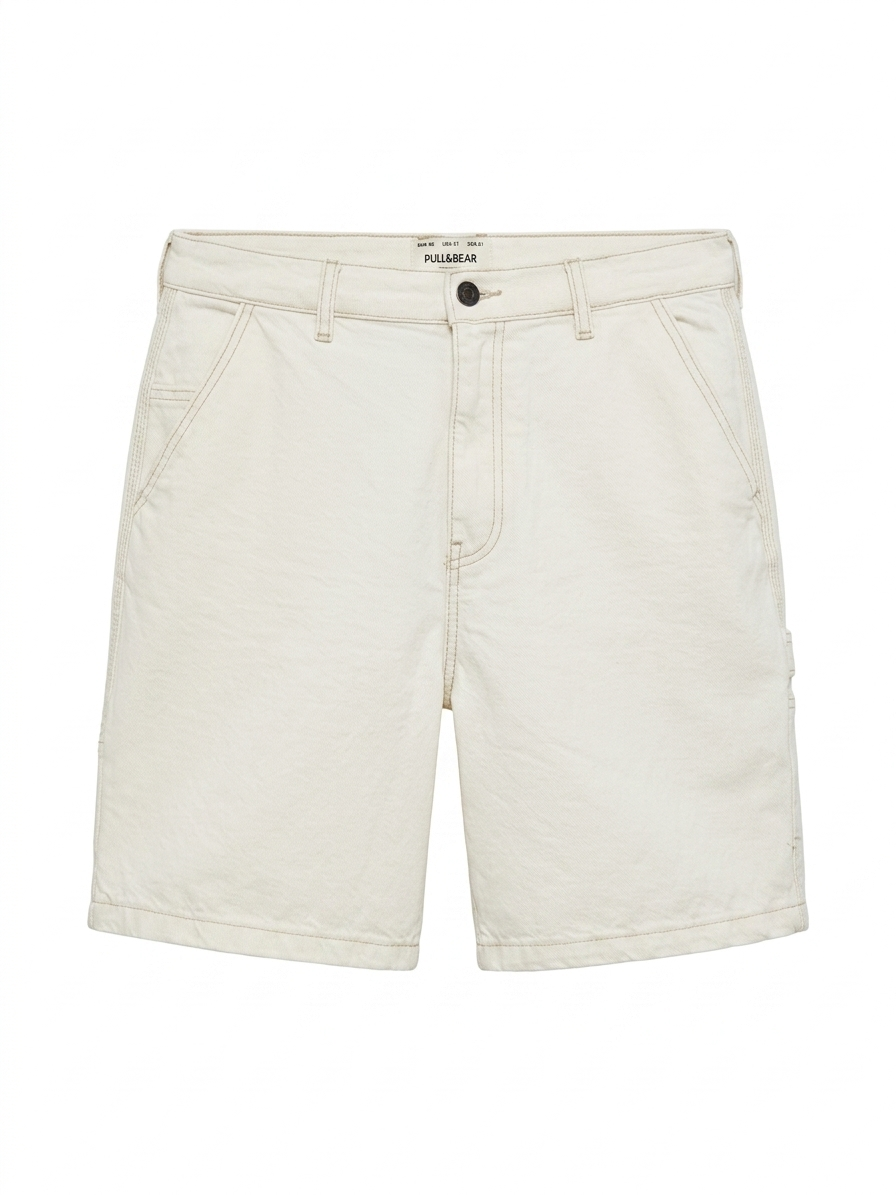 CARPENTER STYLE DENIM SHORTS