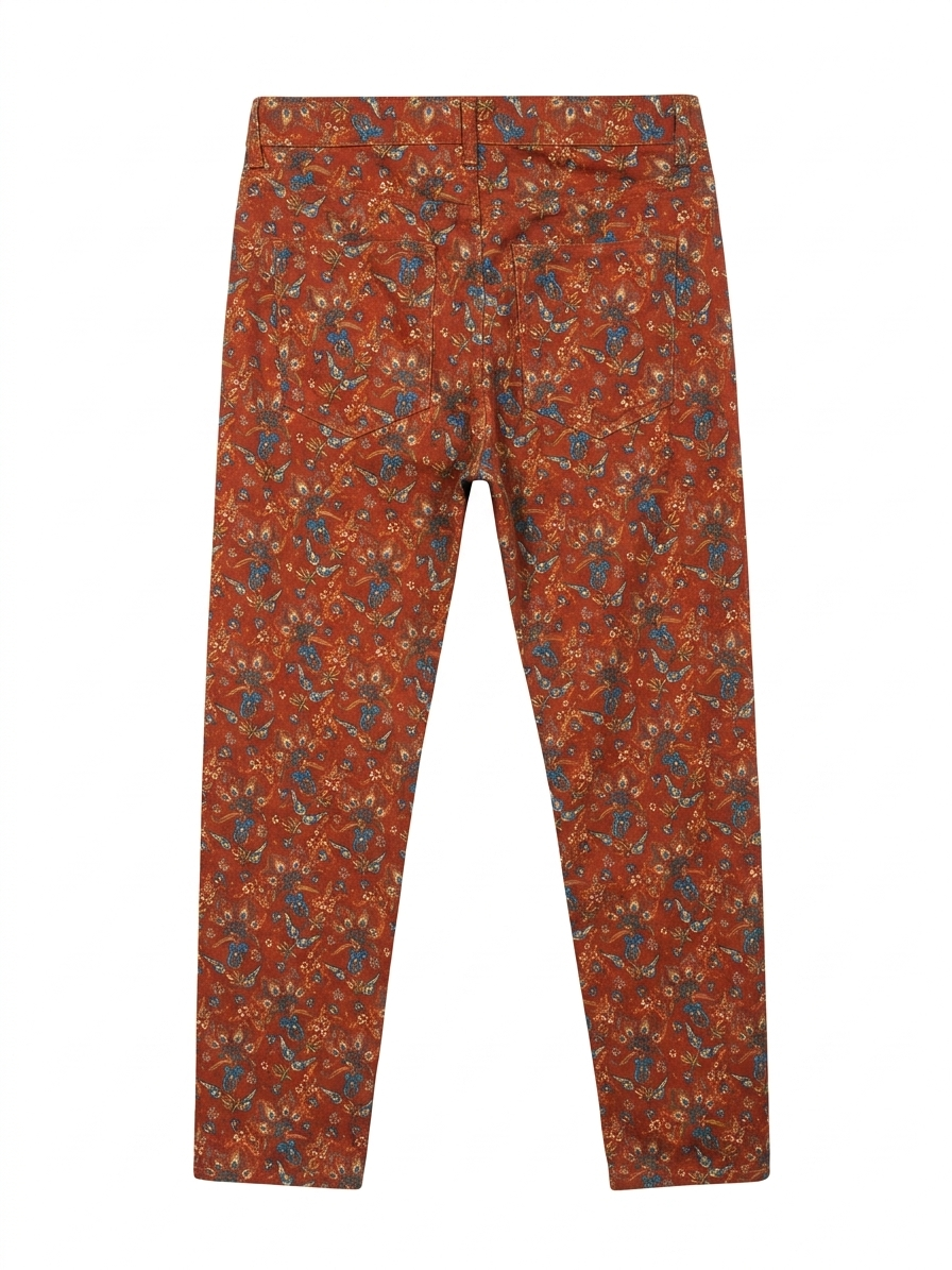 FLORAL PRINT TAPERED TROUSERS — 3