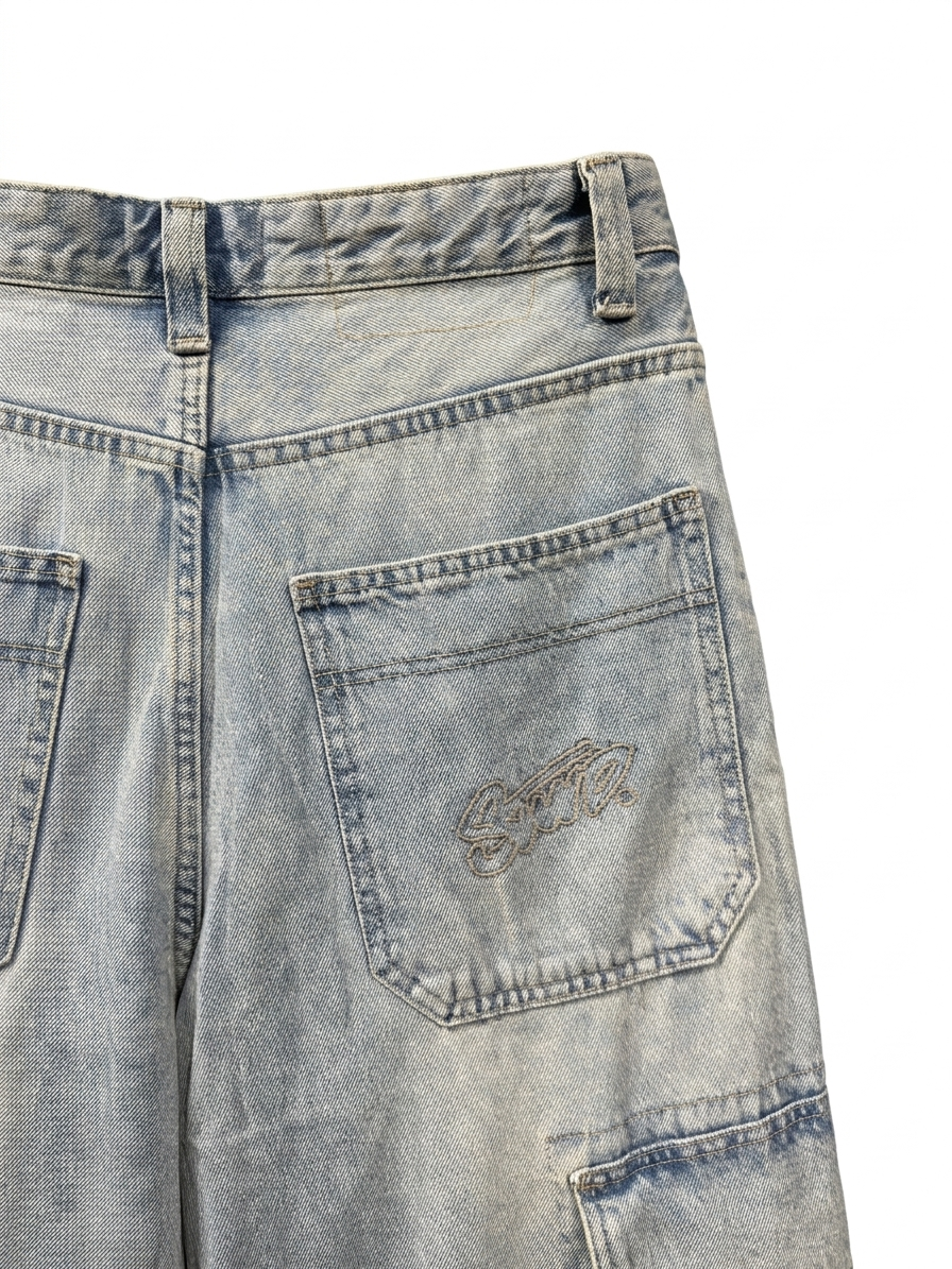 SKATER FIT CARGO JEANS — 4