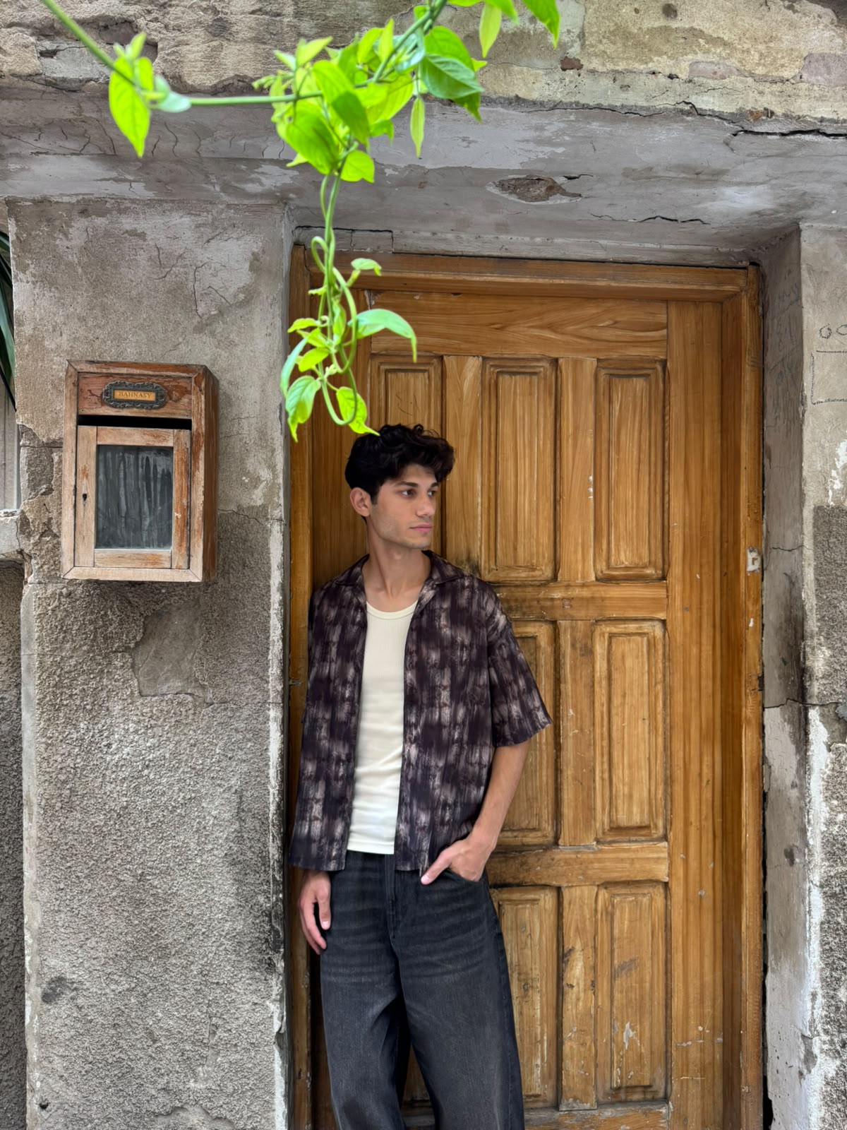BOXY FIT WASHED PRINT SHIRT — 3