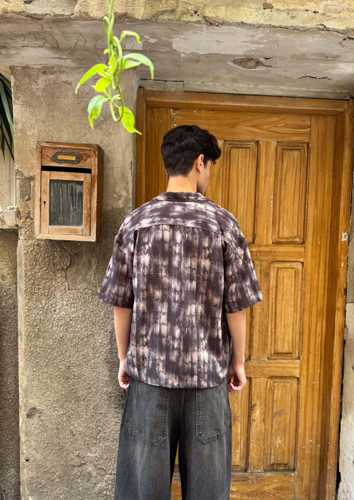 BOXY FIT WASHED PRINT SHIRT — 4