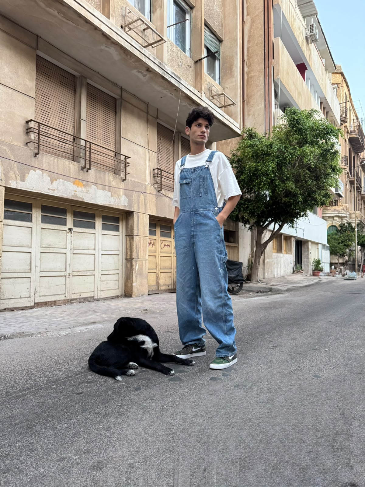 BAGGY FIT DENIM DUNGAREES — 4
