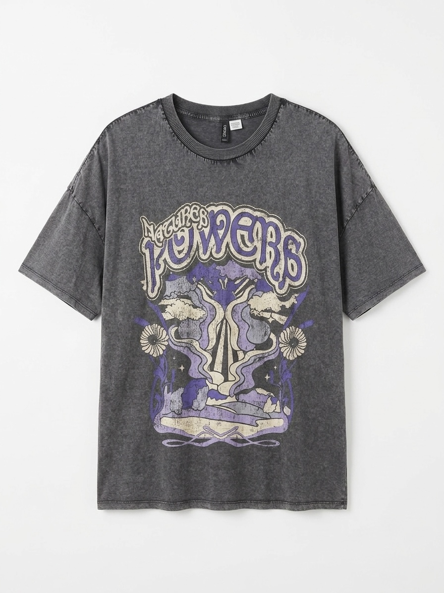 POWERS GRAPHIC WASHED T-SHIRT