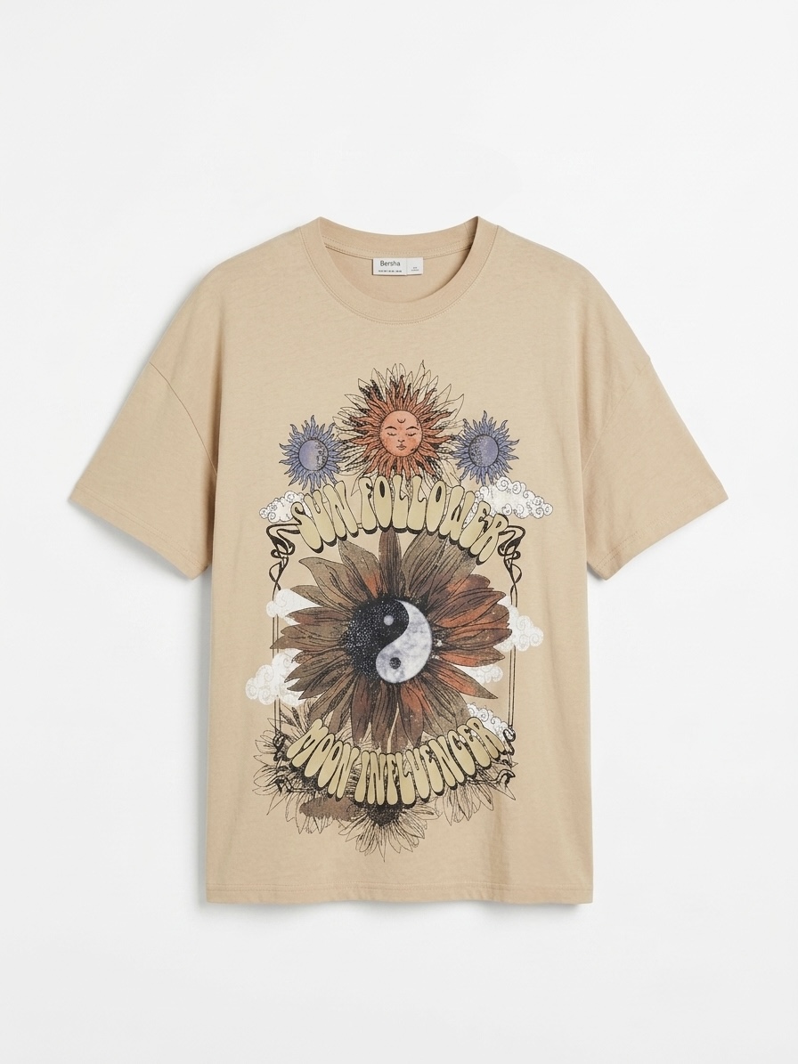 SUNFLOWER GRAPHIC WASHED T-SHIRT
