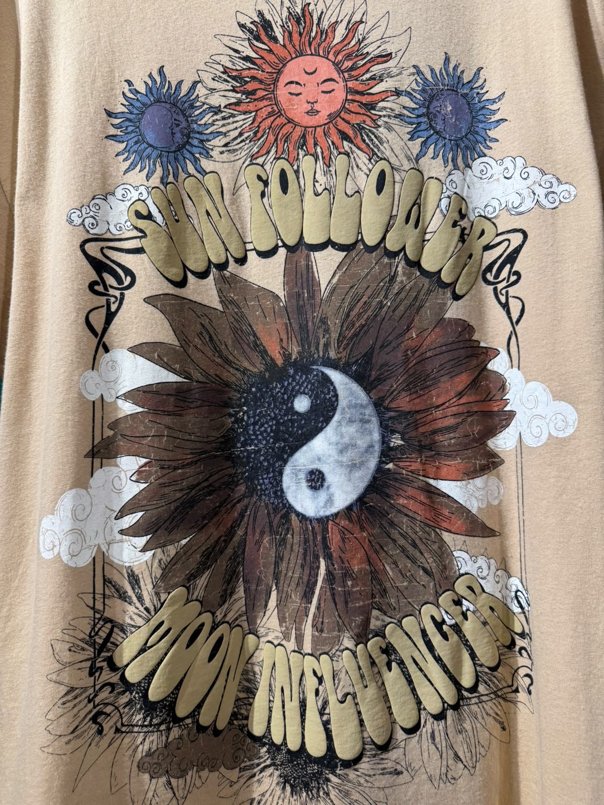 SUNFLOWER GRAPHIC WASHED T-SHIRT — 2