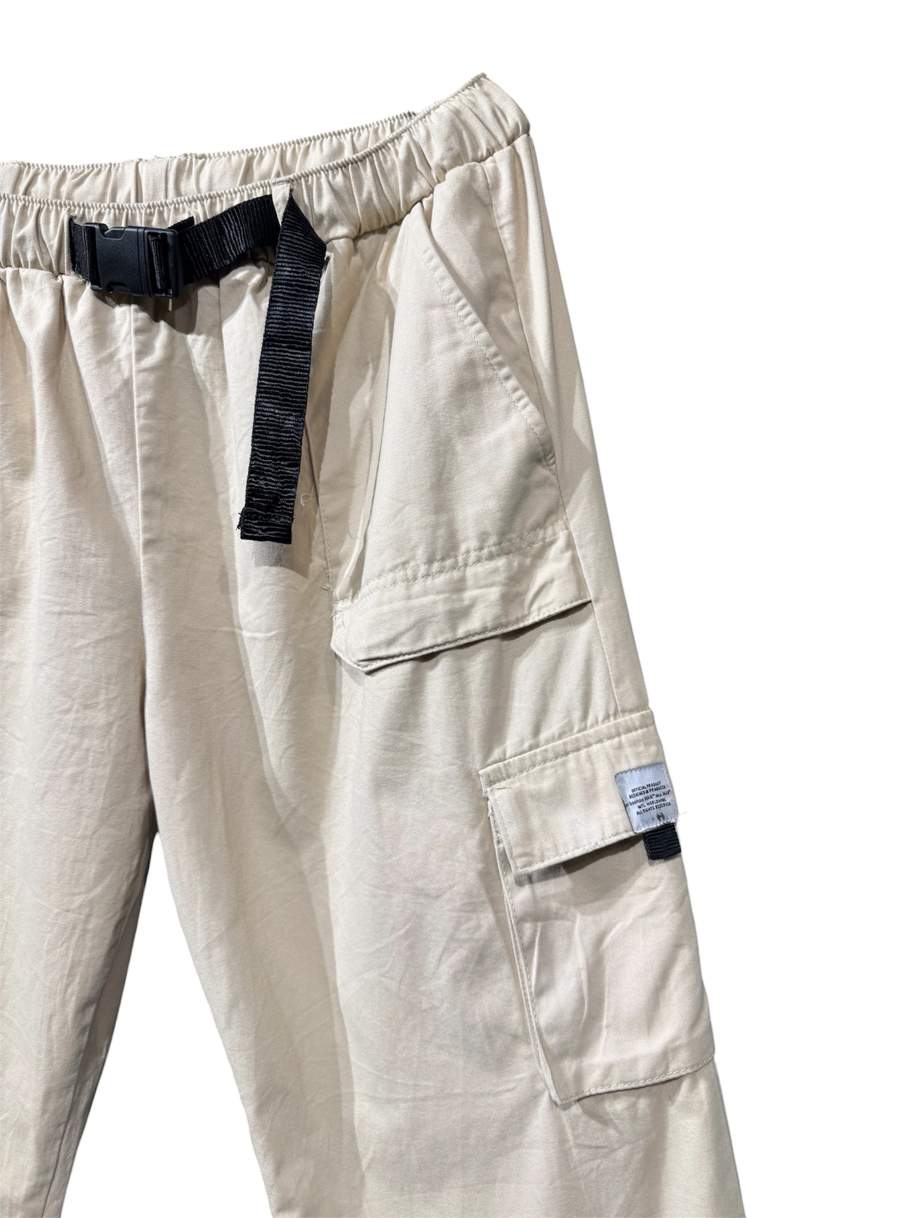     RELAXED FIT BUCKLE CARGO JOGGERS  — 3