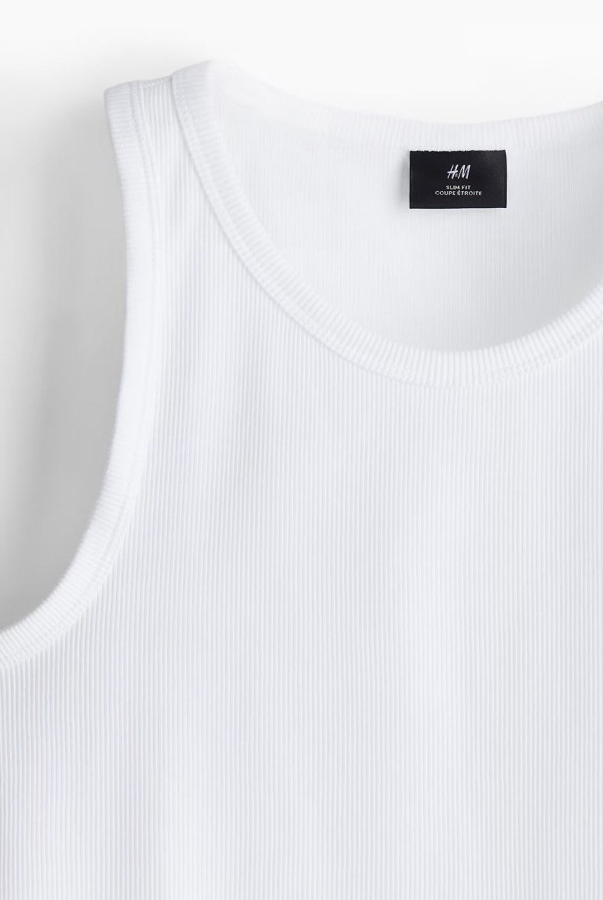 RIBBED COTTON TANK TOP — 2