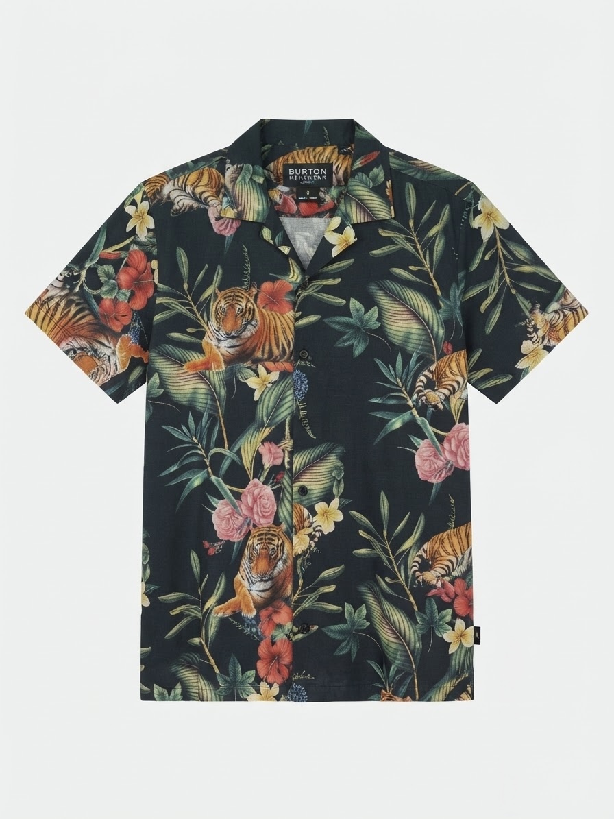TIGER PRINT SLIM FIT SHIRT