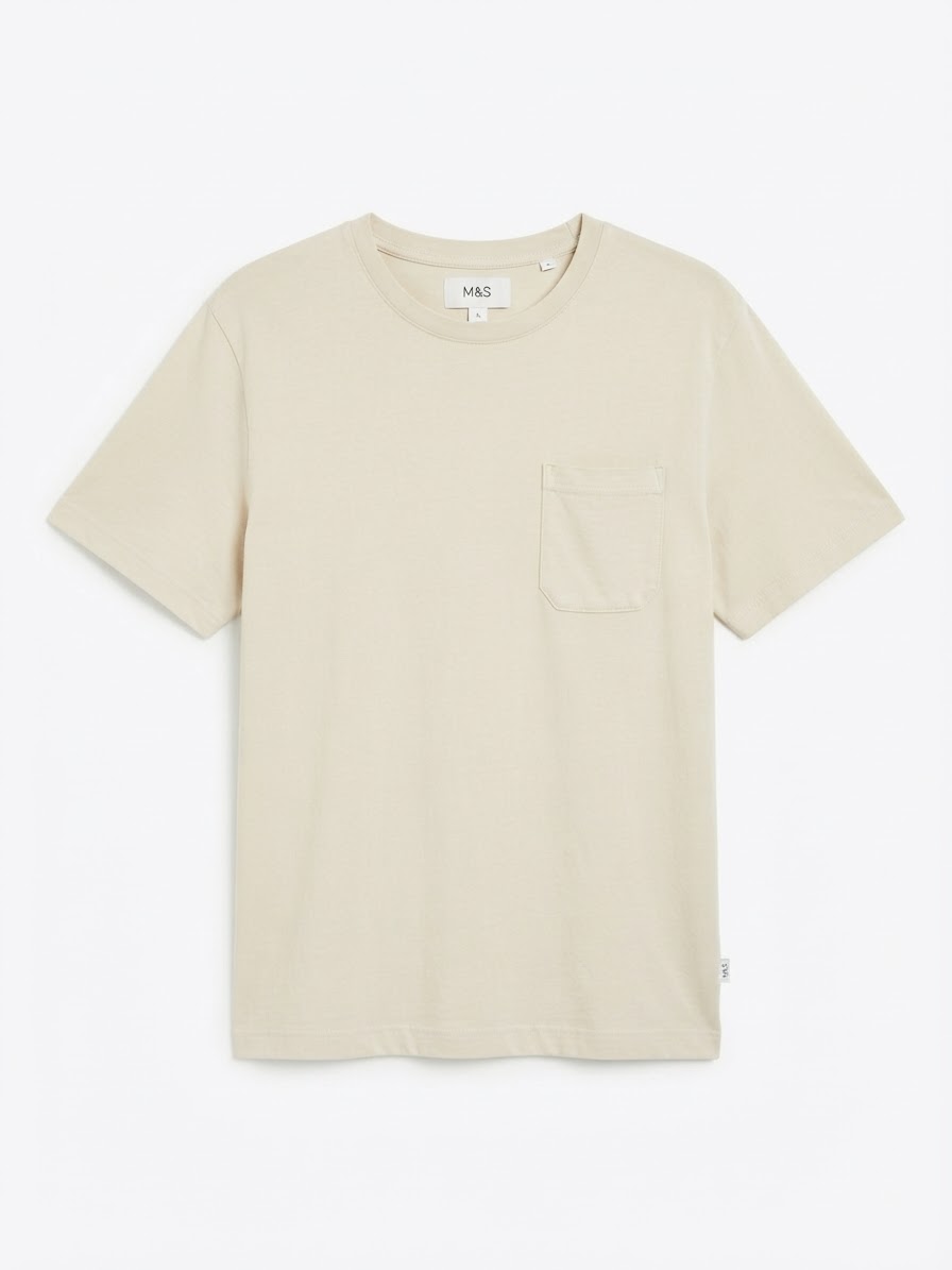 M&S POCKET CREW NECK T-SHIRT — 1