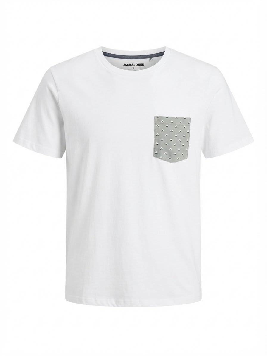 PATTERNED POCKET T-SHIRT