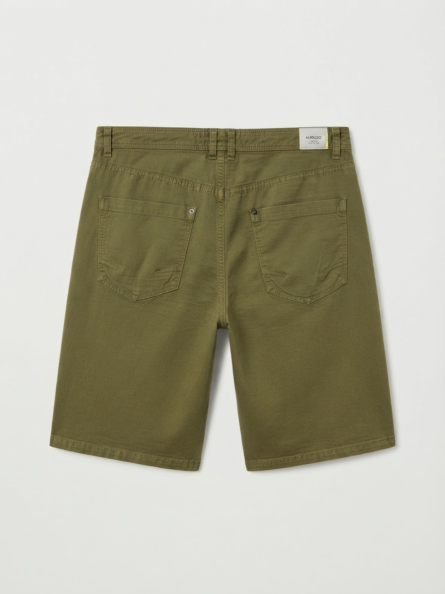 SLIM FIT COTTON SHORTS — 3