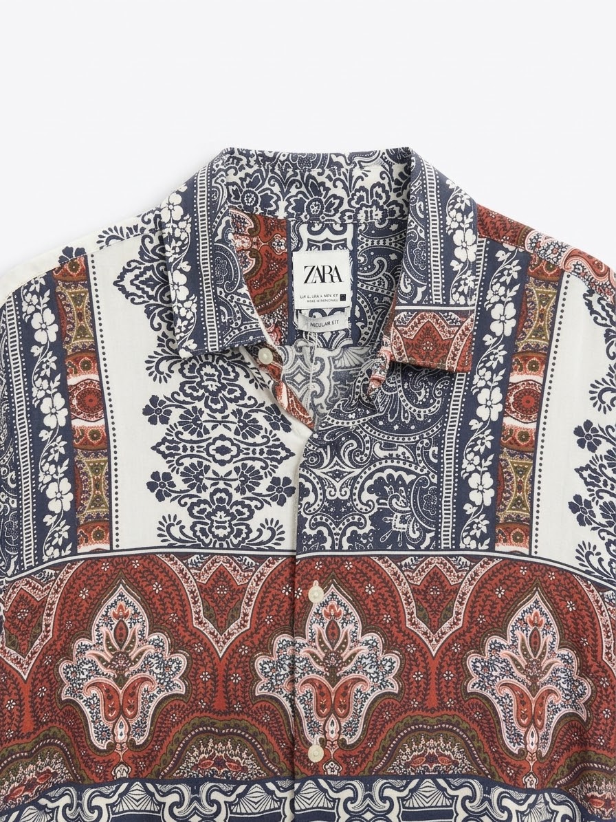 PAISLEY PRINT SHORT-SLEEVE SHIRT — 2