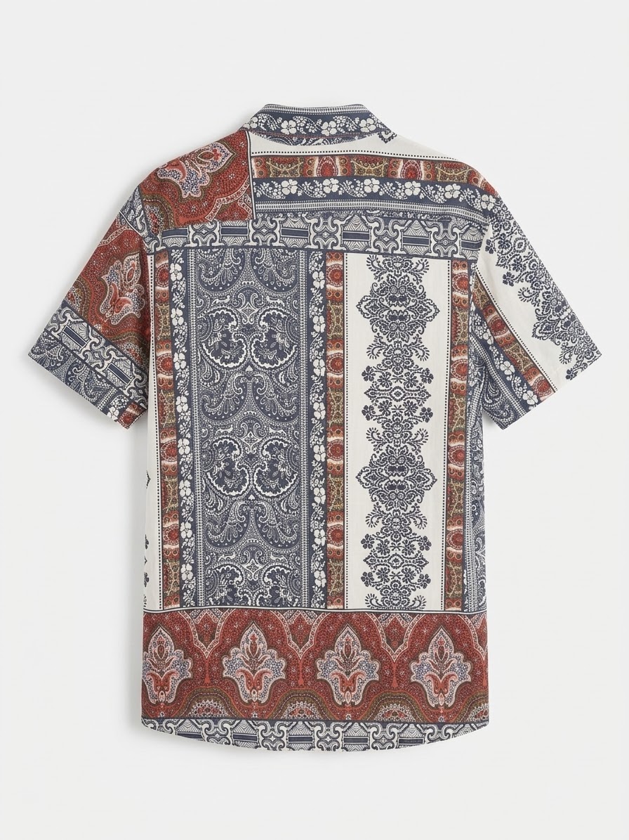 PAISLEY PRINT SHORT-SLEEVE SHIRT — 3