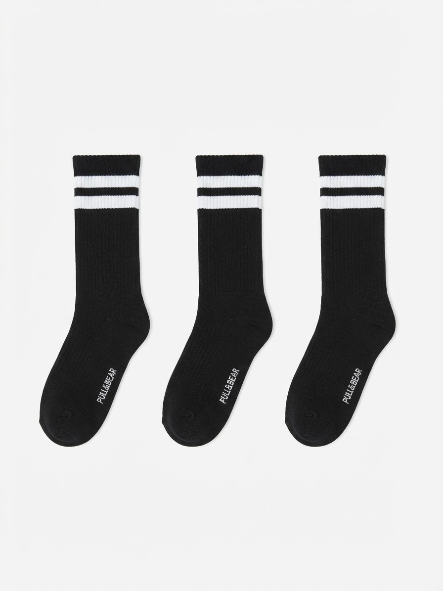 STRIPED CREW SOCKS - 3 PACK