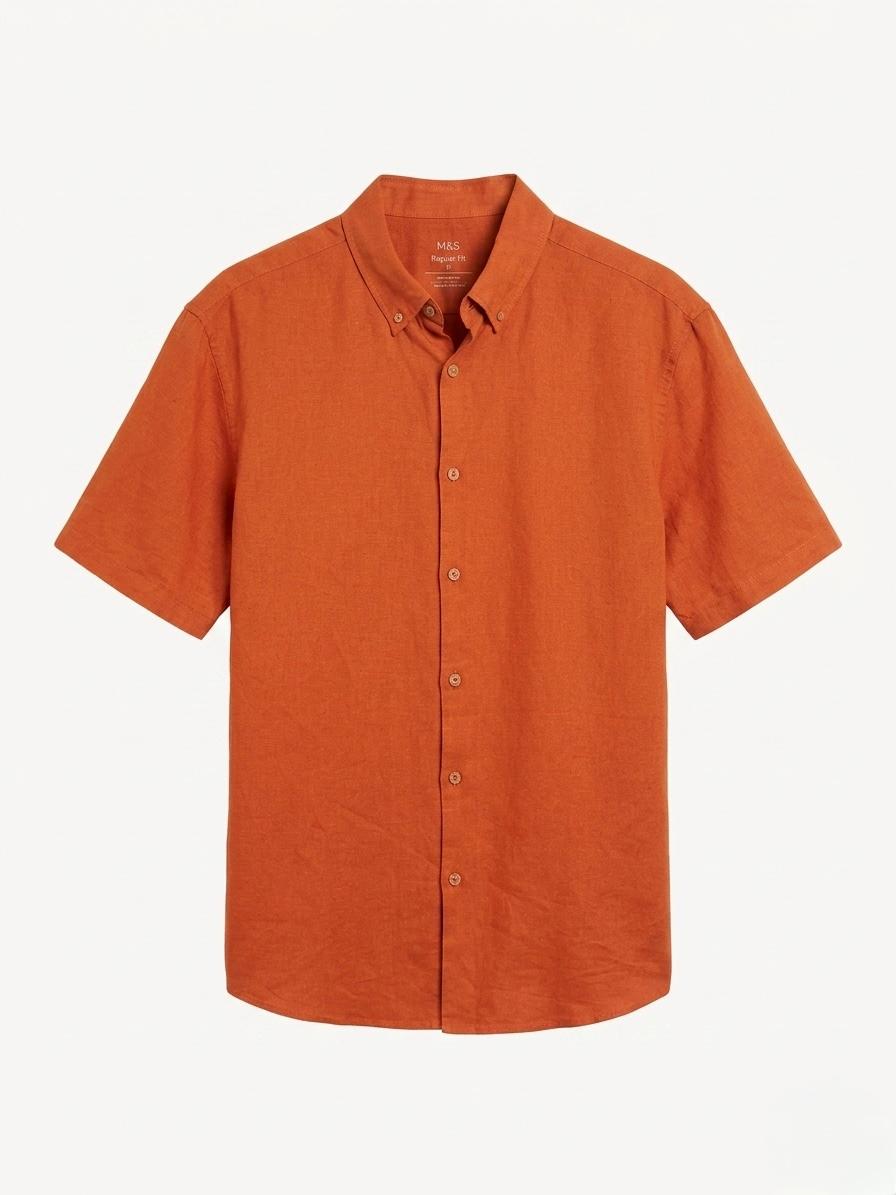 TEXTURED LINEN/COTTON SHIRT