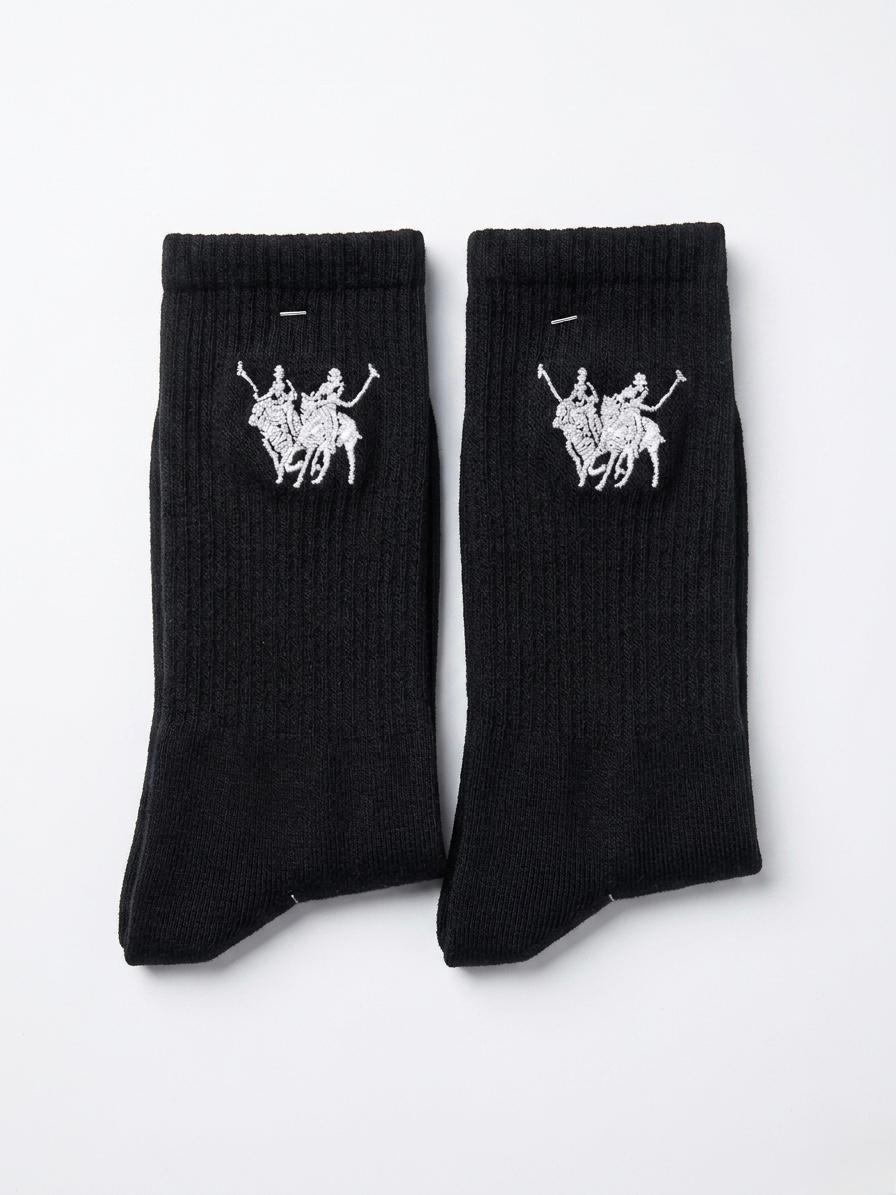 RIVERS WORLD BLACK 2-PACK CREW SOCKS — 2