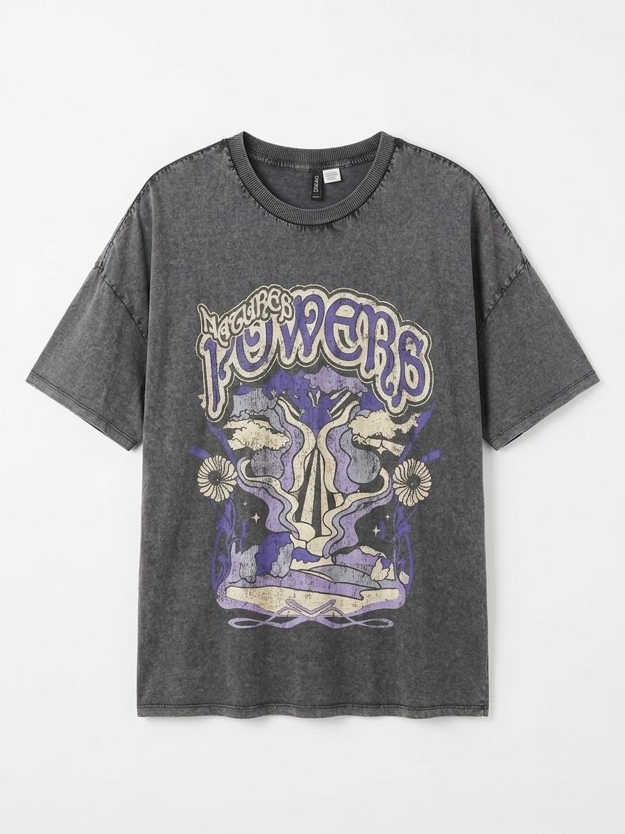POWERS GRAPHIC WASHED T-SHIRT