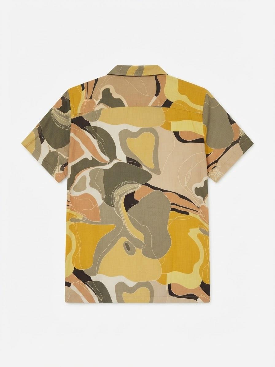 ABSTRACT PRINT TWO-POCKET SHIRT — 2