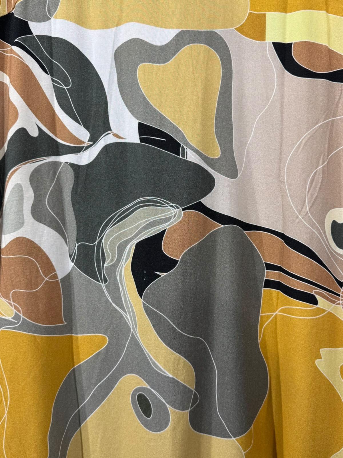ABSTRACT PRINT TWO-POCKET SHIRT — 4