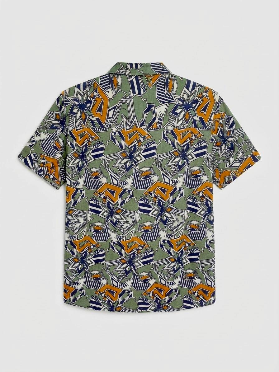 GEOMETRIC ABSTRACT PRINT SHIRT — 3