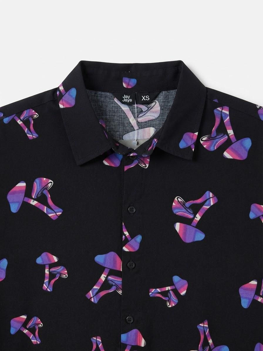MUSHROOM PRINT OVERSIZED SHIRT — 2