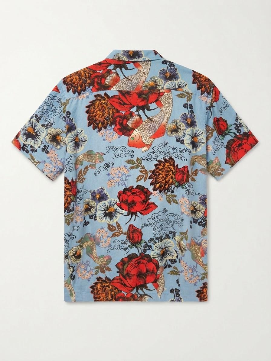 KOI FLORAL PRINT SHIRT — 3