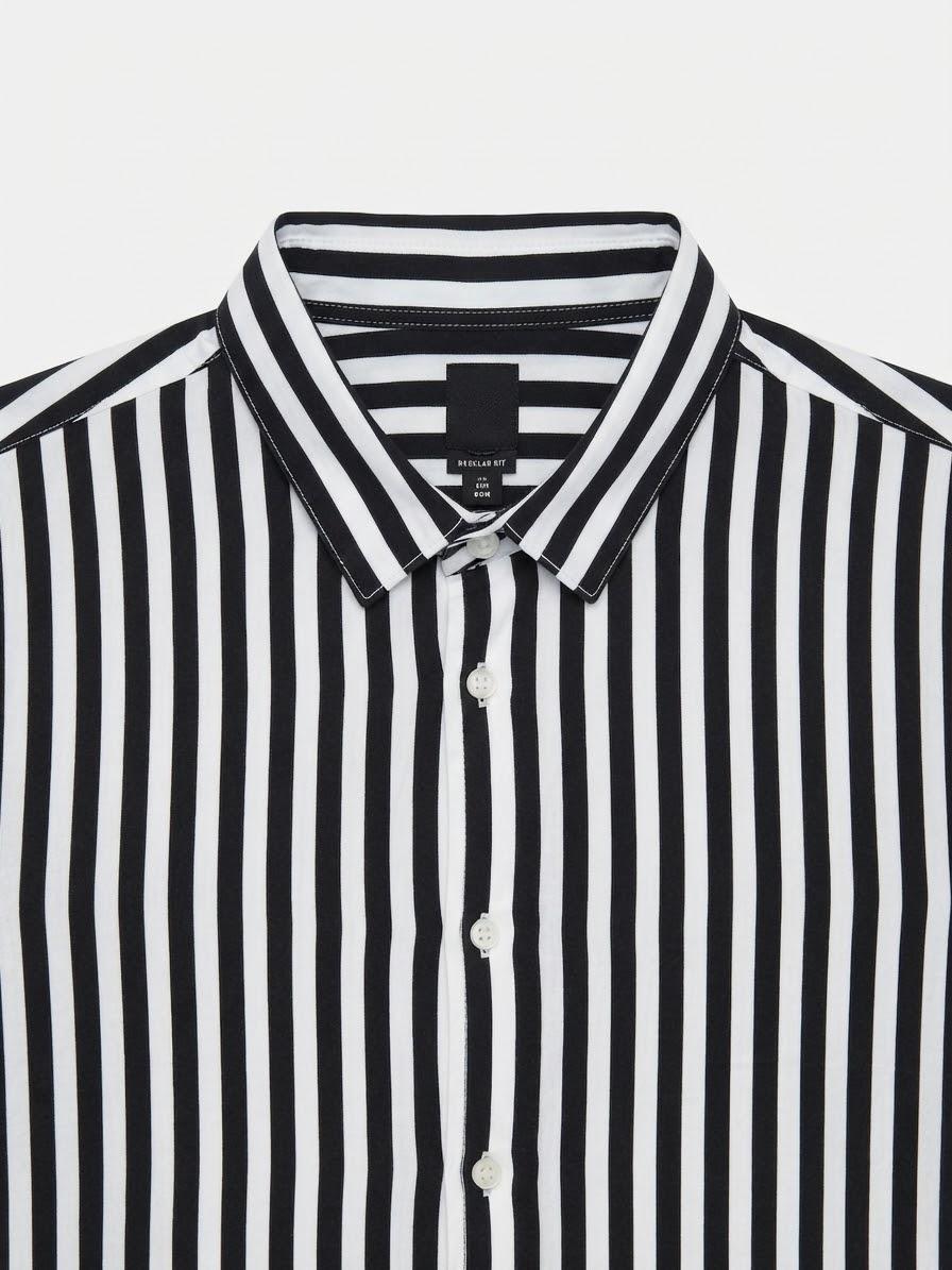 VERTICAL STRIPE SLIM FIT SHIRT — 2