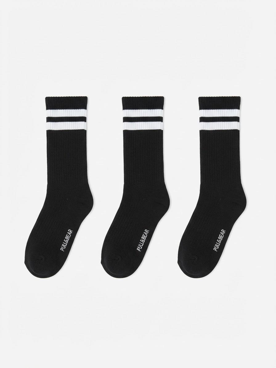 STRIPED CREW SOCKS - 3 PACK