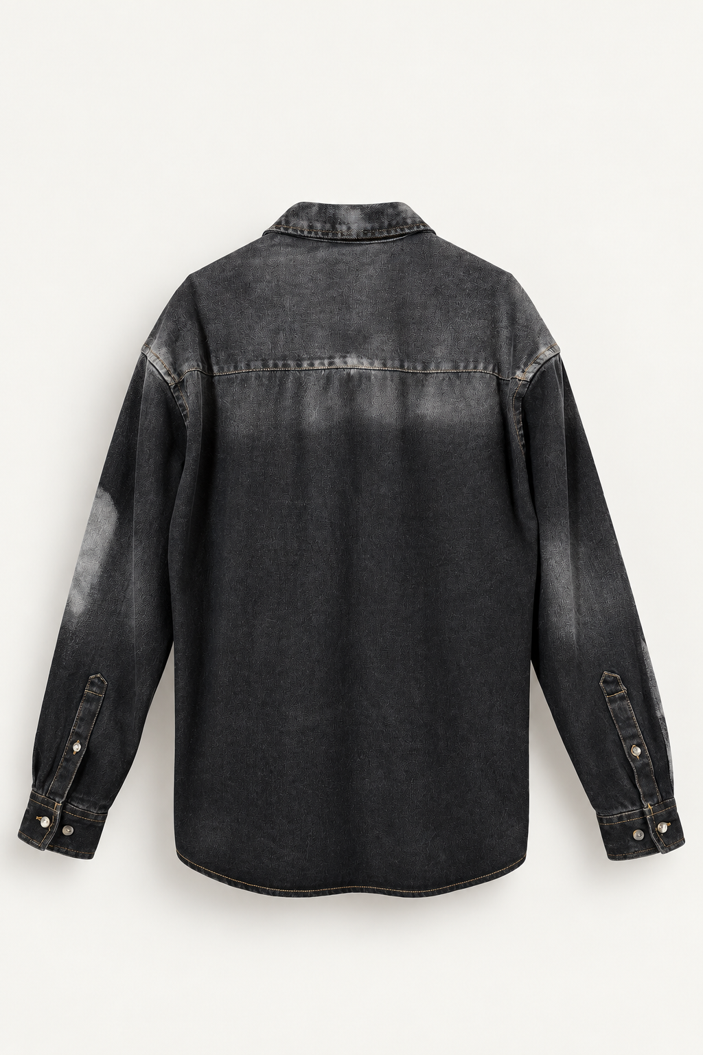 DISTRESSED PAINT SPLATTER DENIM OVERSHIRT — 4
