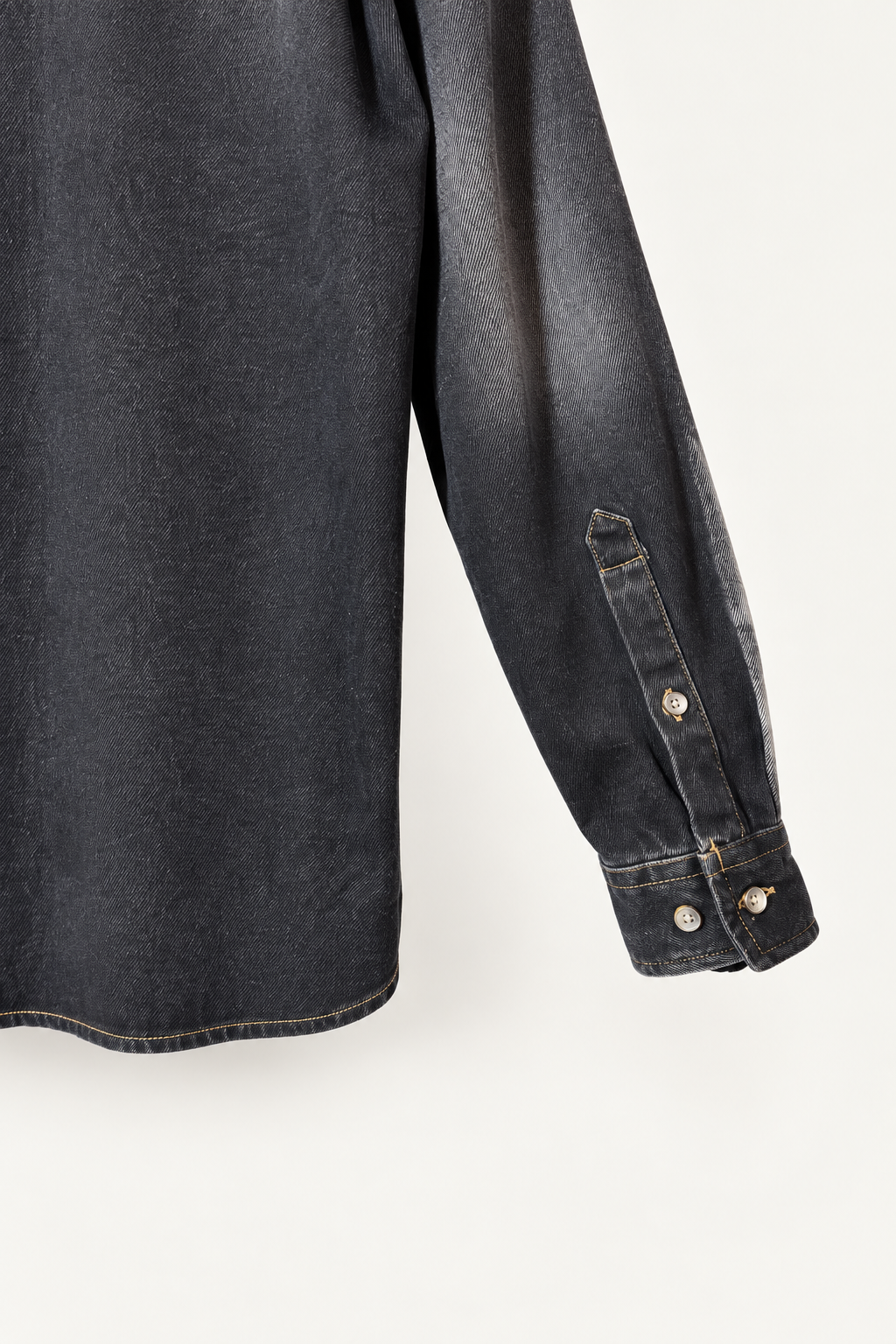 DISTRESSED PAINT SPLATTER DENIM OVERSHIRT — 5