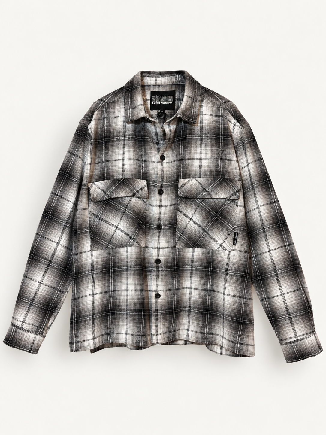 GRAPHIC BACK PRINT CHECK OVERSHIRT — 3