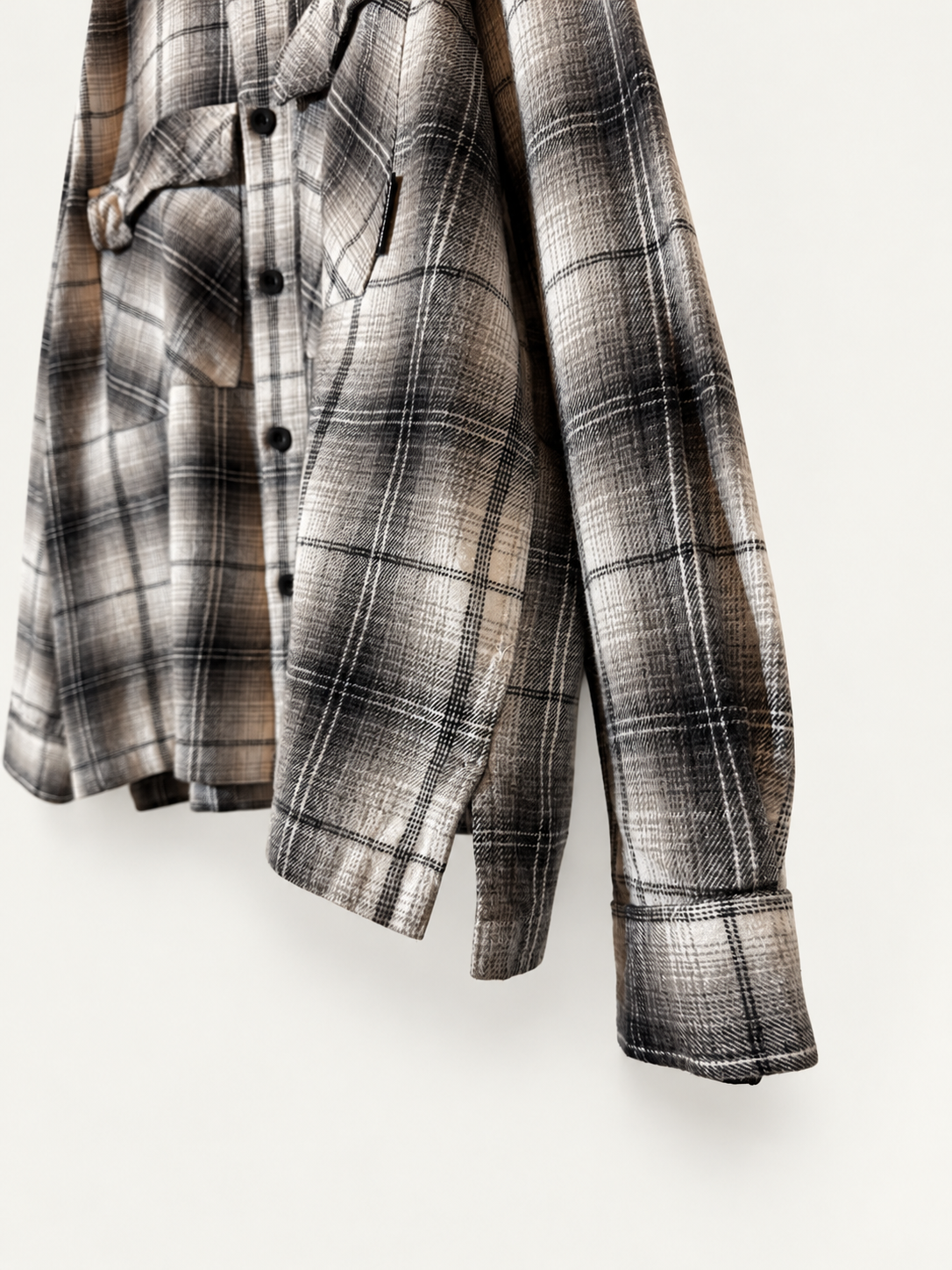 GRAPHIC BACK PRINT CHECK OVERSHIRT — 5