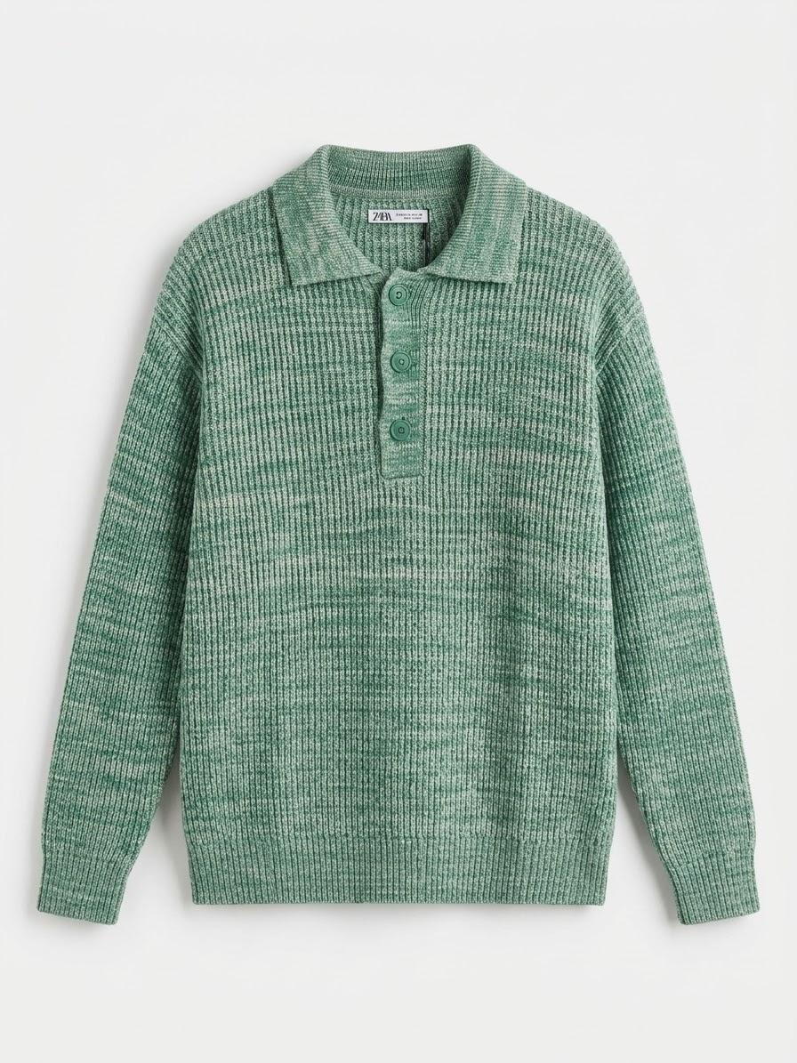TEXTURED KNIT POLO 