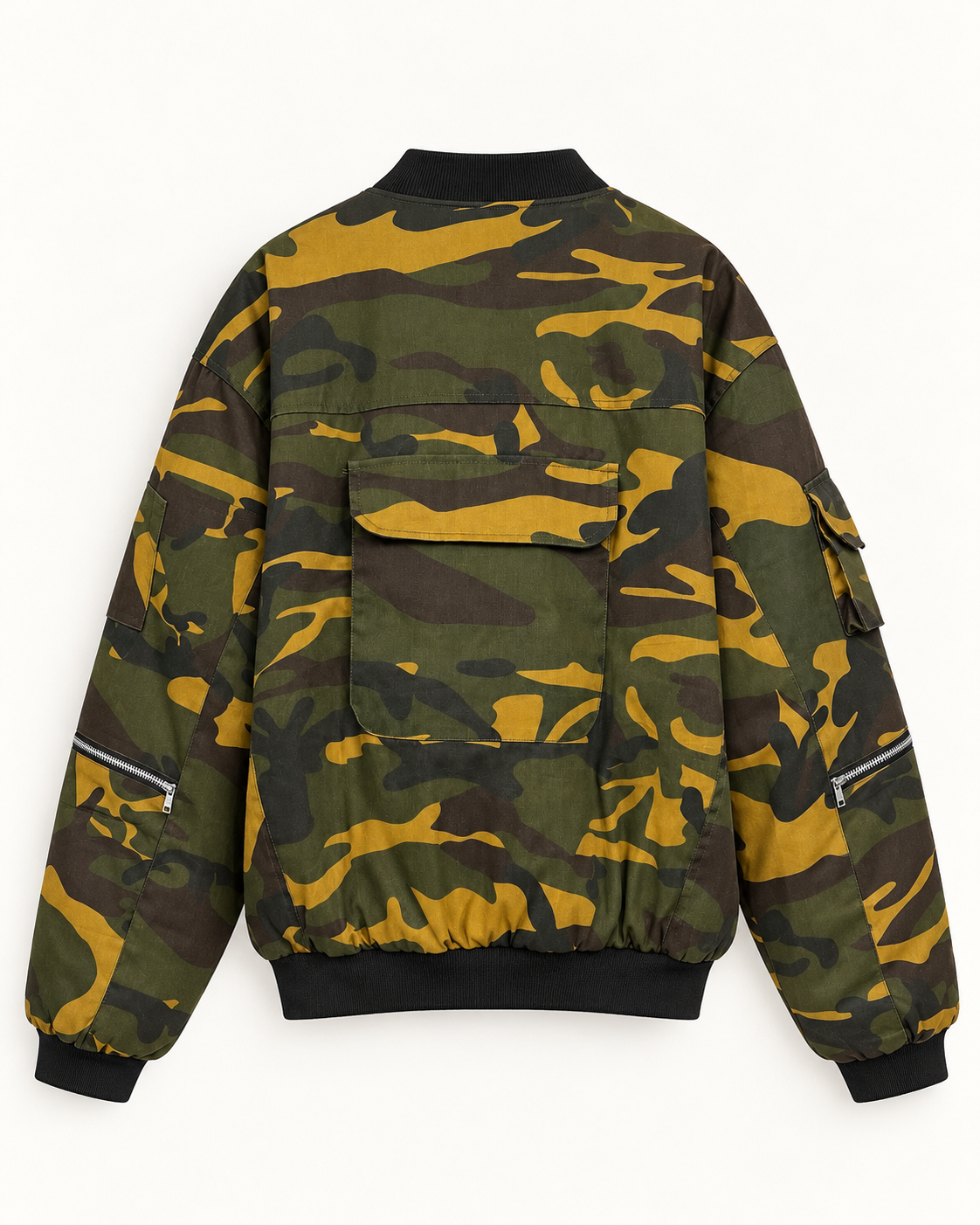 CAMOUFLAGE MULTI-POCKET BOMBER JACKET — 4