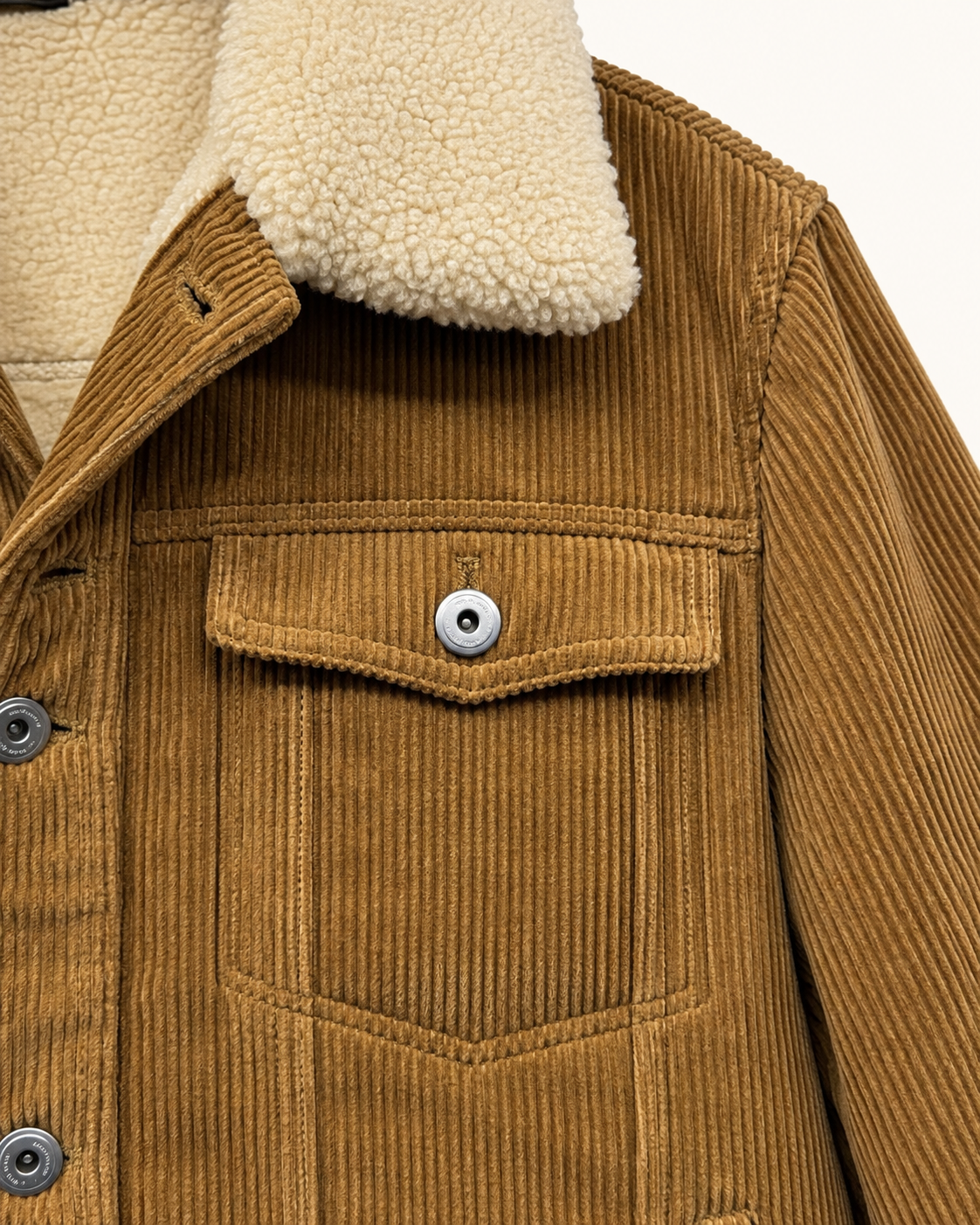 SHERPA COLLAR CORDUROY JACKET — 3