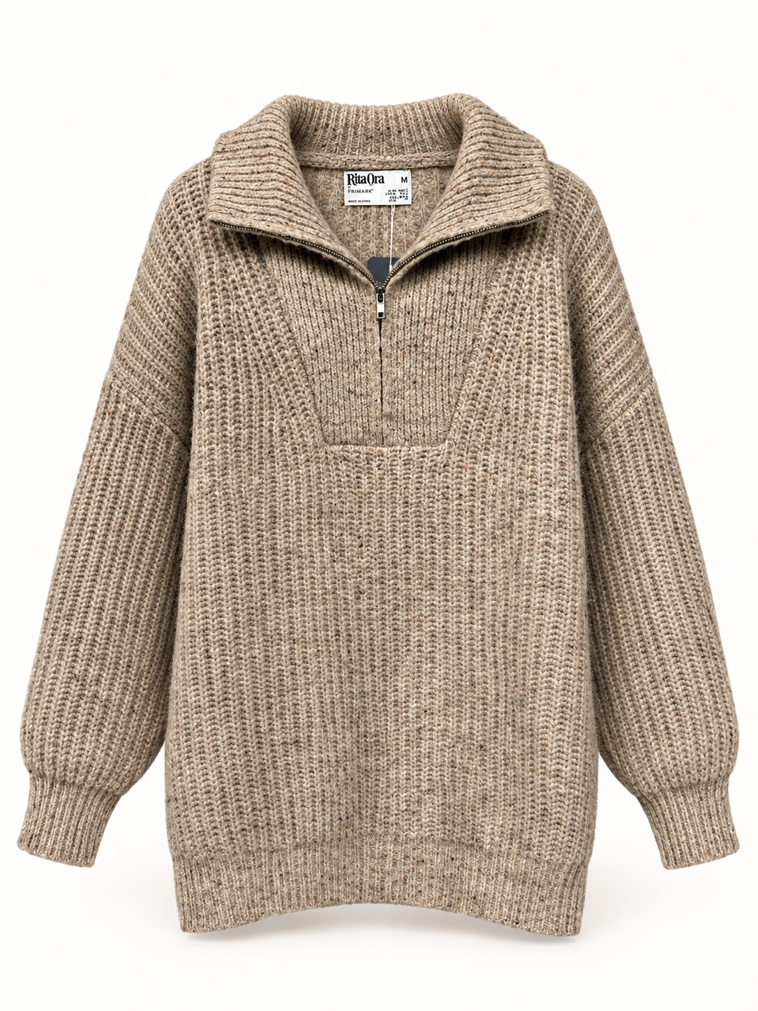 Textured Half-Zip Knit Sweater
