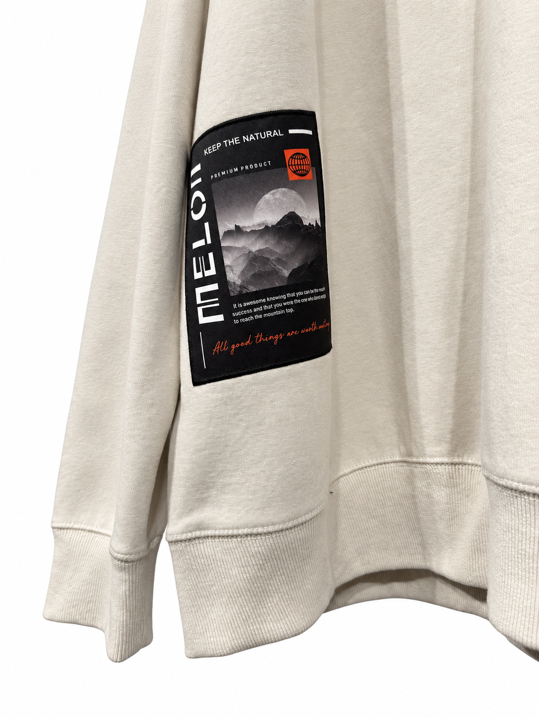 Beige Graphic Sweatshirt — 2