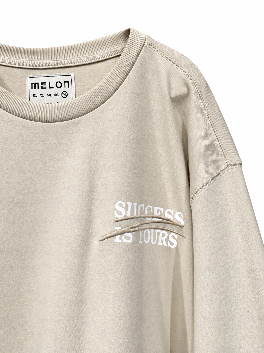 Beige Graphic Sweatshirt — 3