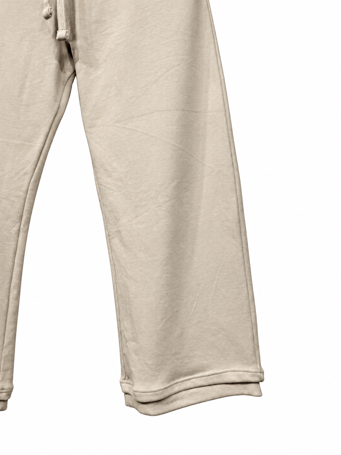 Beige Wide-Leg Sweatpants — 3