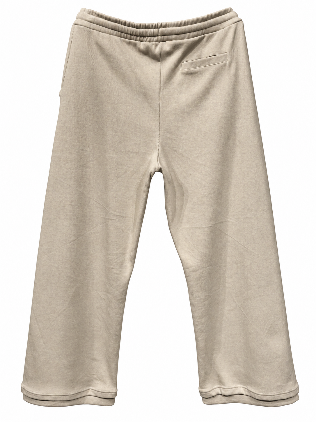 Beige Wide-Leg Sweatpants — 4