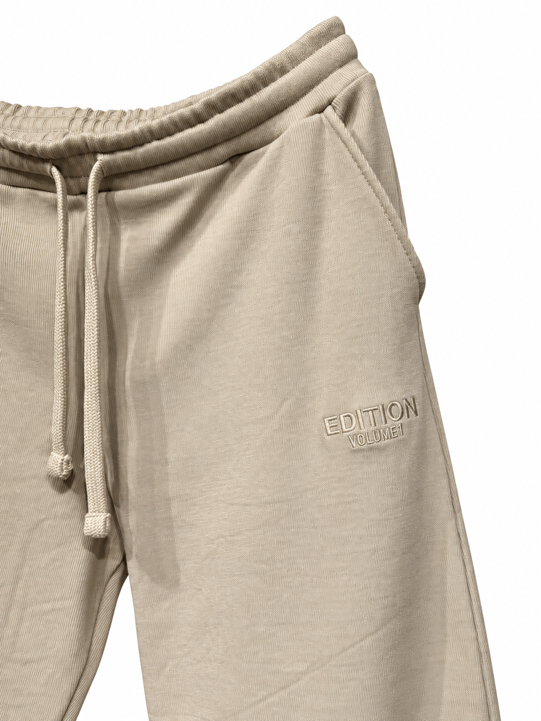 Beige Wide-Leg Sweatpants — 2