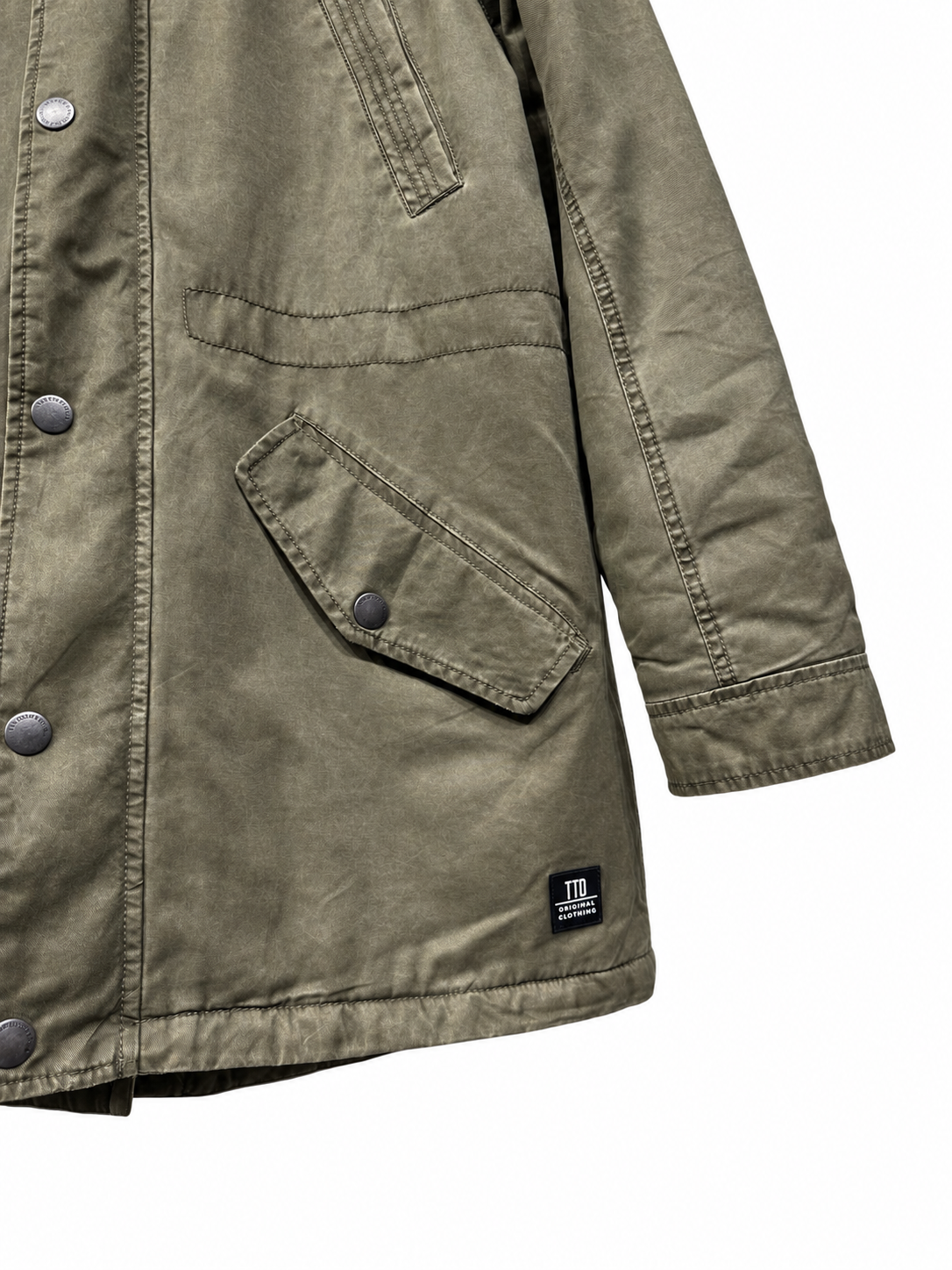 Olive Green Sherpa-Lined Hooded Parka — 3